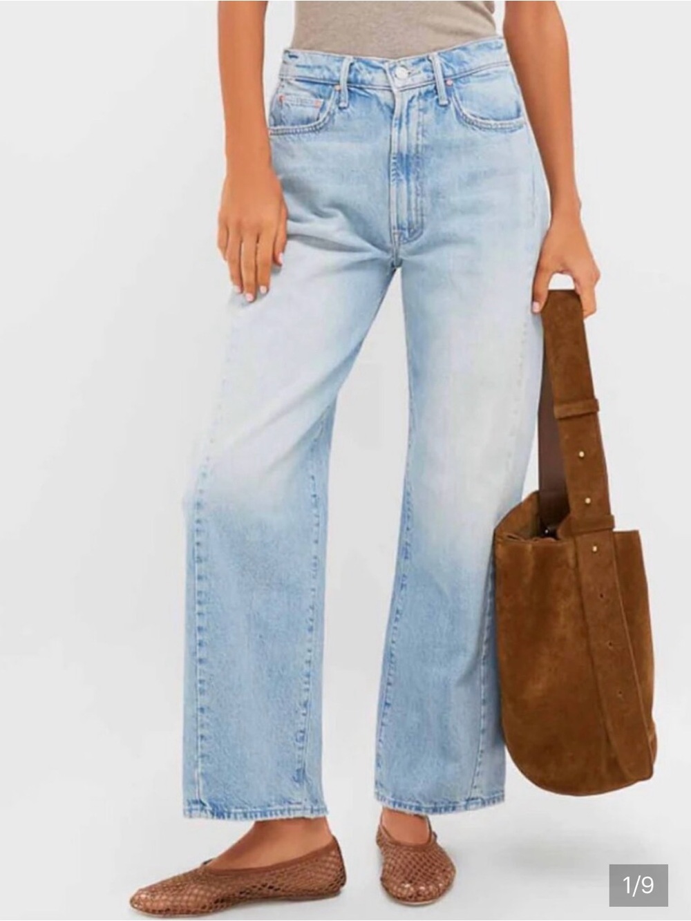 Mother Full Pipe Flood Barrel Jean
